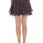 Elegant Black Silk Blend Short Skirt