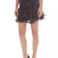Elegant Black Silk Blend Short Skirt