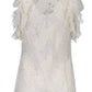 Chic Sleeveless White Lace Shirt