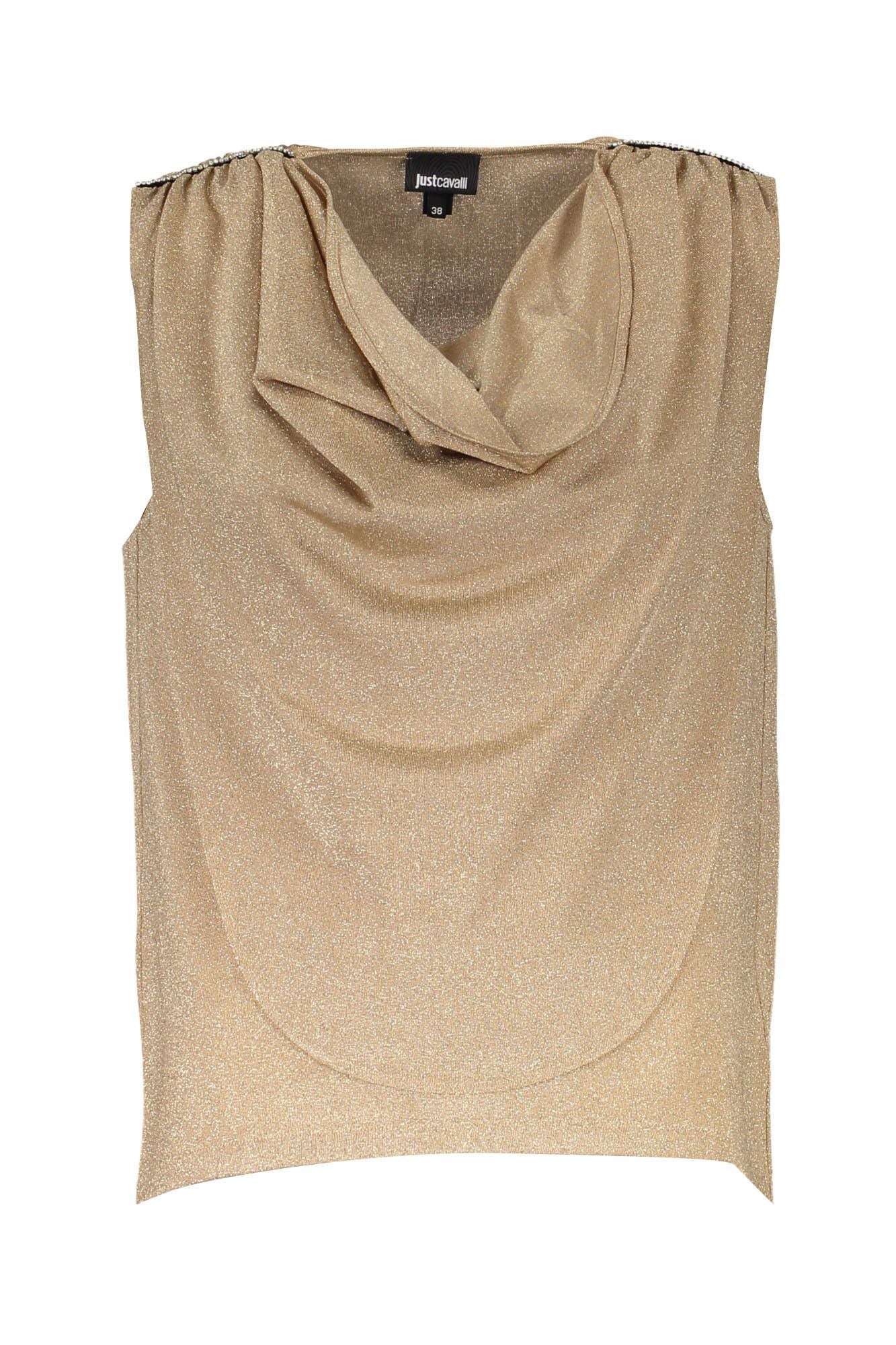 Chic Gold Wide Shoulder Tank Top