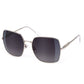 Sleek Silver Square Frame Sunglasses