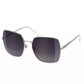 Chic Silver Square Metal Sunglasses