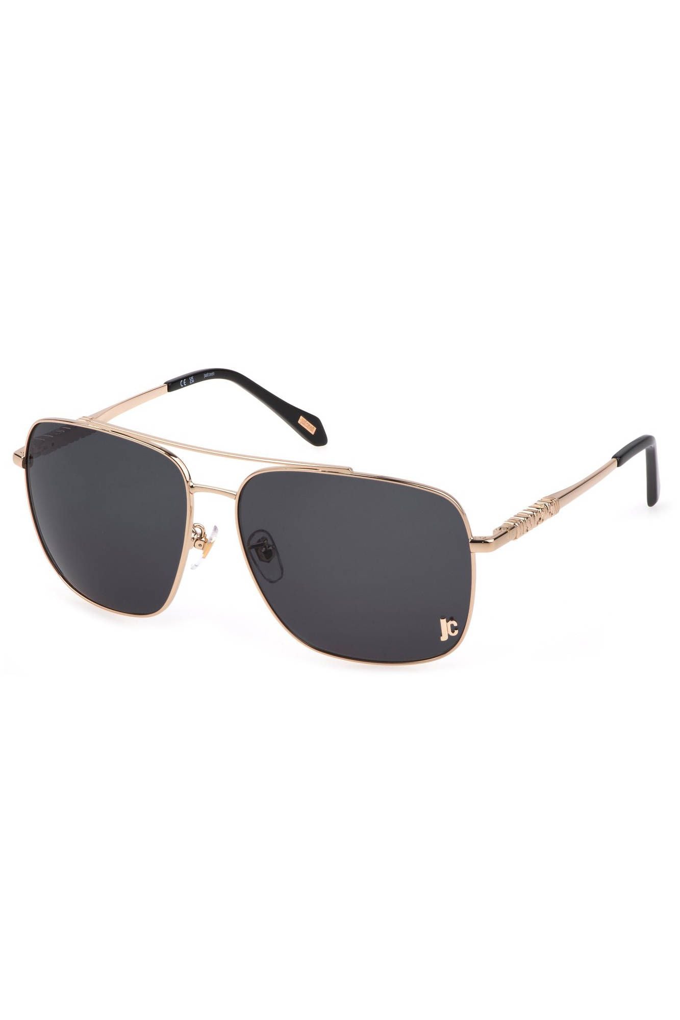 Sleek Square Metal Sunglasses in Gold