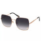 Golden Gleam Square Metal Sunglasses