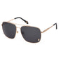 Sleek Square Metal Sunglasses in Gold