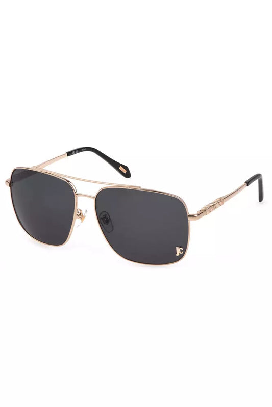 Gold Metal Frame Square Sunglasses