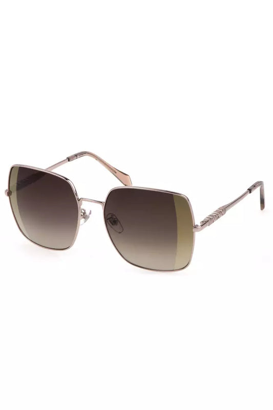 Chic Pink Square Metal Sunglasses