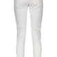 Chic White Cotton Trousers with Logo Detailing