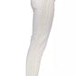 Chic White Cotton Blend Trousers