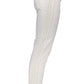 Chic White Cotton Trousers with Logo Detailing