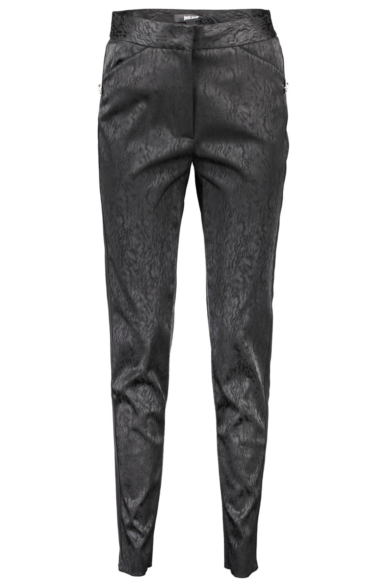 Elegant Black Trousers with Signature Charm