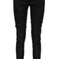 Chic Worn Effect 5-Pocket Trousers