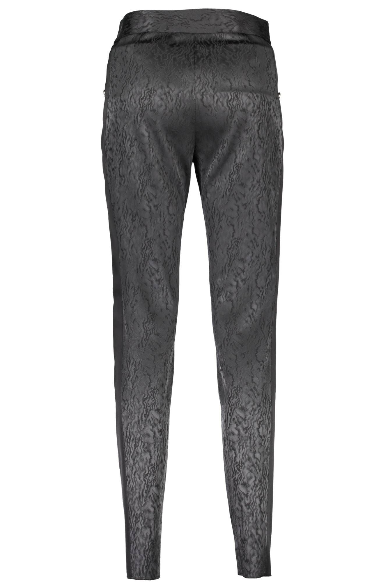 Elegant Black Trousers with Signature Charm