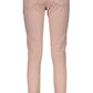 Chic Pink Distressed 5-Pocket Trousers