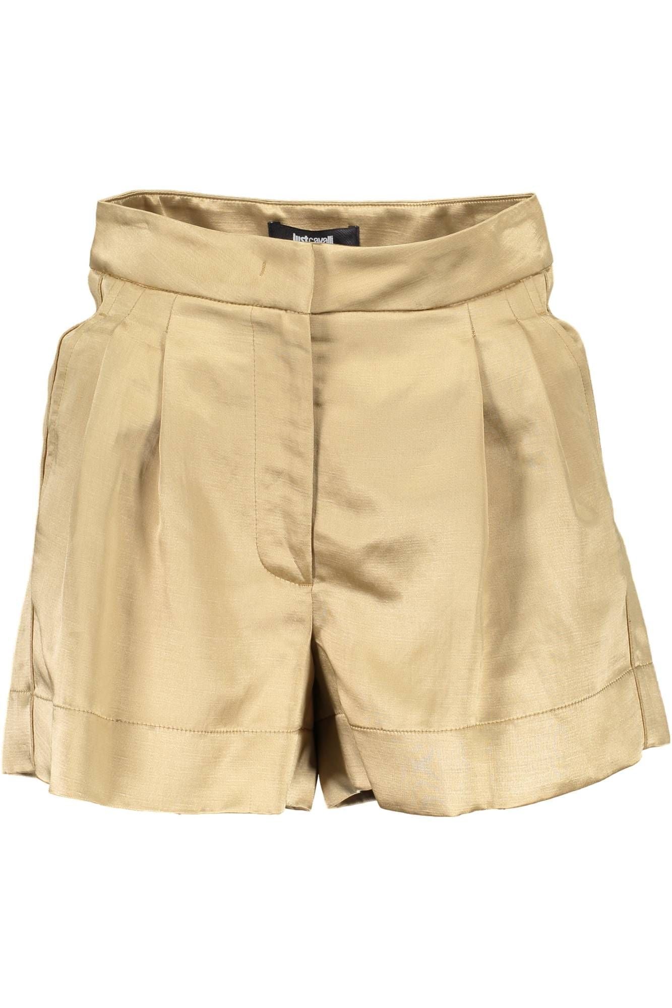 Golden Linen Chic Shorts by Just Cavalli