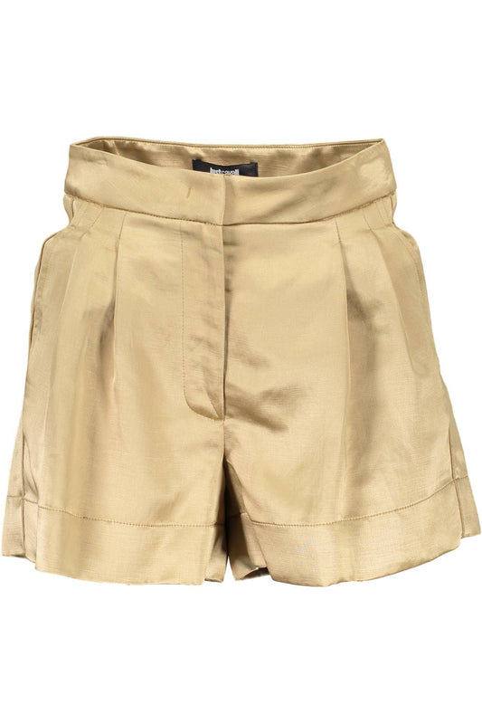 Golden Linen Chic Shorts by Just Cavalli