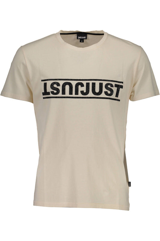 Elegant White Printed Cotton Tee