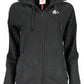 Sleek Black Cotton Hooded Sweatshirt
