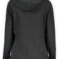 Sleek Black Cotton Hooded Sweatshirt