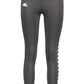 Sleek Black Polyester Leggings with Logo Detail