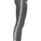 Sleek Black Polyester Leggings with Logo Detail
