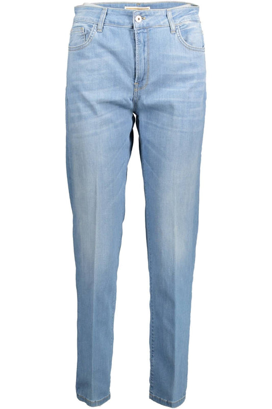 Elegant Light Blue Slim-Fit Jeans