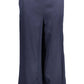 Chic Blue Trousers with Contrasting Details