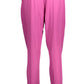 Chic Pink Drawstring Trousers with Contrast Detail