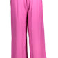 Chic Pink Trousers with Elastic Waistband