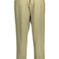 Chic Green Elastic Waistband Trousers