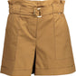 Chic Elastic Waist Belted Pants