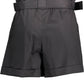 Chic Black Cotton Shorts with Logo Detail
