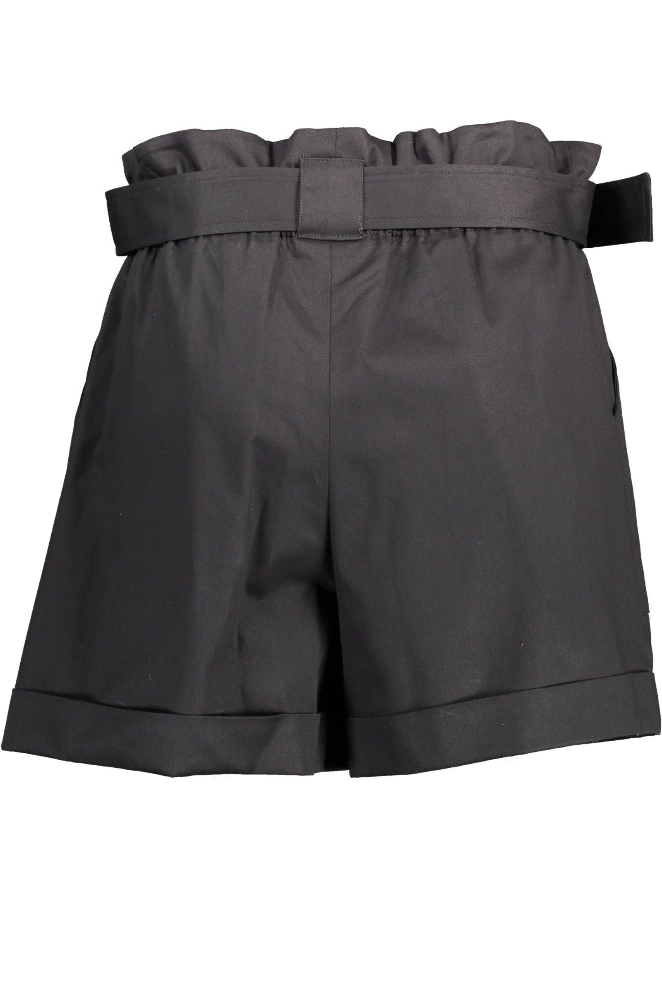 Chic Black Cotton Shorts with Logo Detail