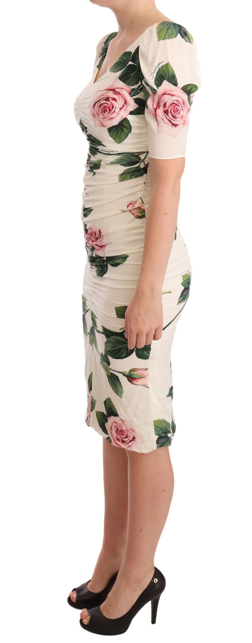 Floral V-Neck Sheath Dress