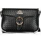 Chic Black Shoulder Bag with Contrasting Details