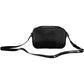 Sleek Black Shoulder Bag with Contrasting Details