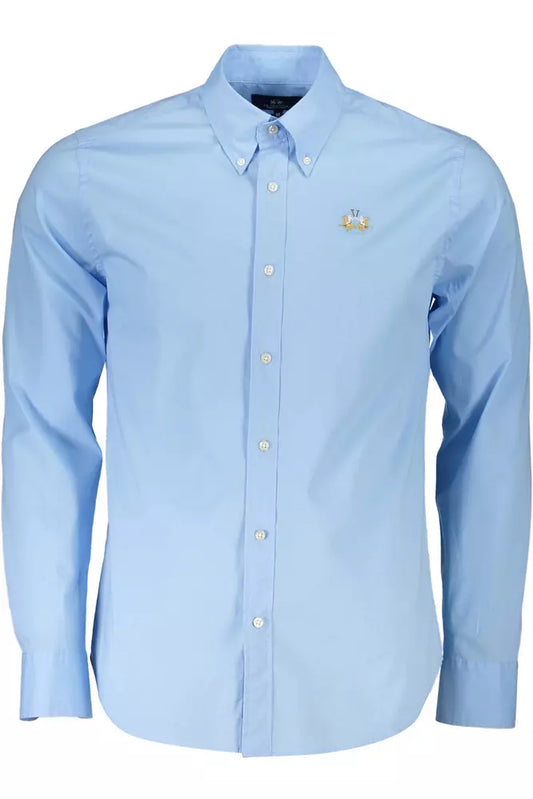 Sleek Slim Fit Button-Down Light Blue Shirt