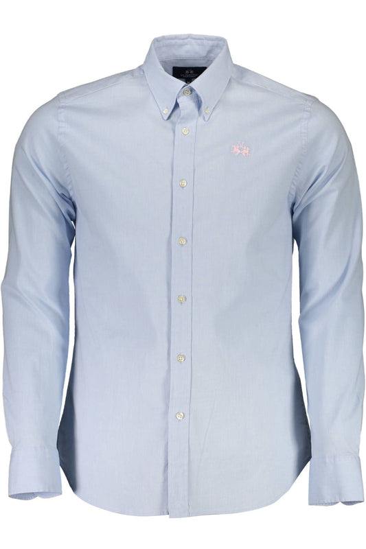 Elegant Light Blue Slim Fit Shirt