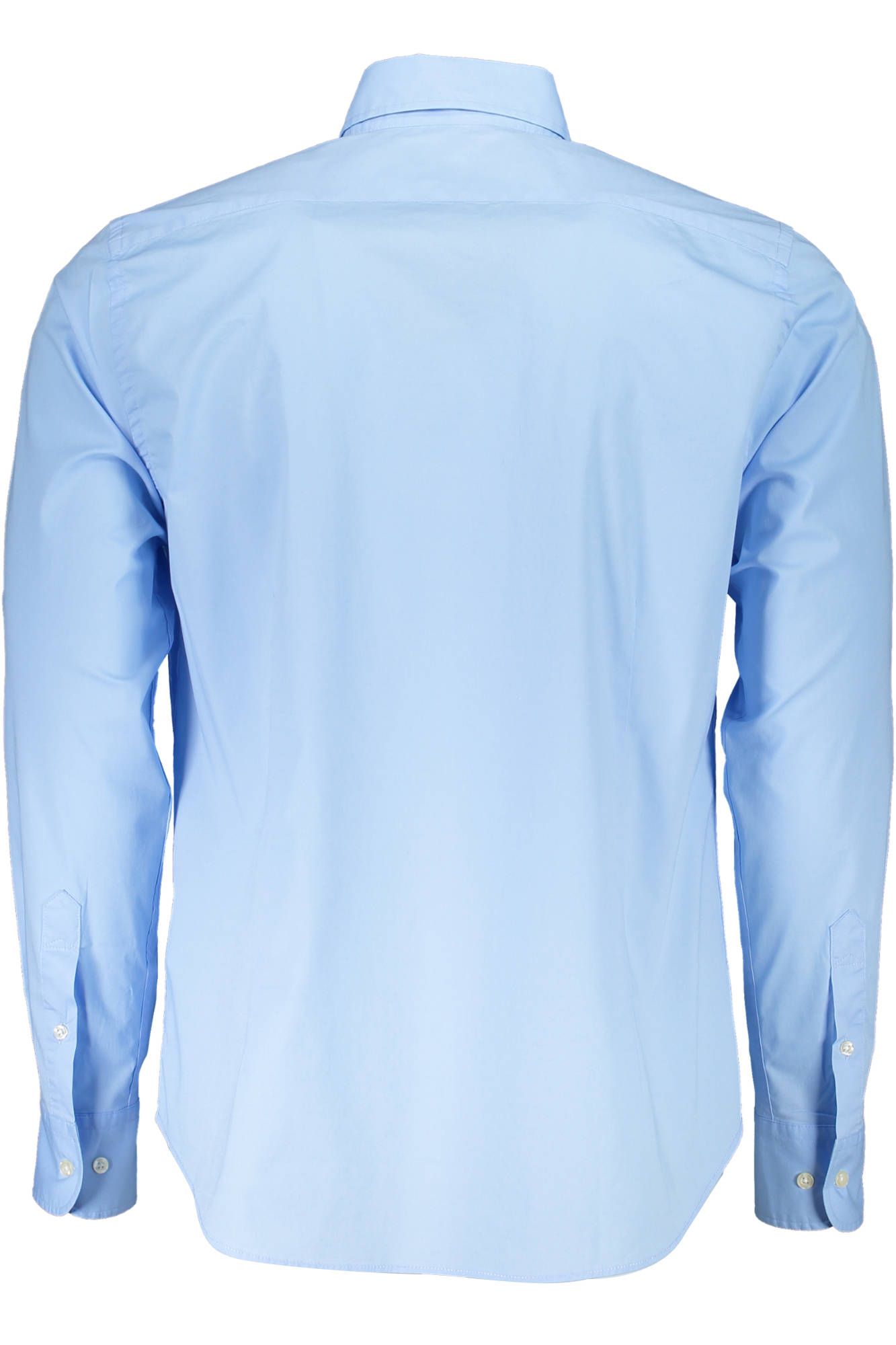 Elegant Light Blue Long Sleeve Cotton Shirt