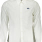 Elegant White Cotton Long Sleeve Shirt