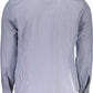 Elegant Blue Cotton Long Sleeve Shirt