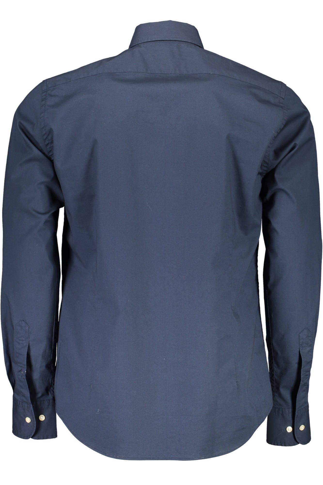 Elegant Blue Long-Sleeve Cotton Shirt