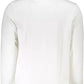 Elegant White Zippered Cotton-Blend Sweatshirt