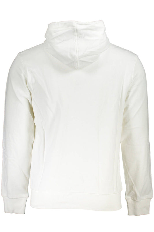 Luxurious Hooded White Sweatshirt with Logo