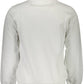 Elegant White Long-Sleeved Zippered Sweatshirt