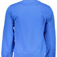 Sleek Blue Cotton Sweatshirt With Classic Embroidery