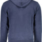 Chic Blue Cotton Hooded Sweatshirt