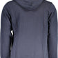 Chic Blue Hooded Cotton Sweatshirt