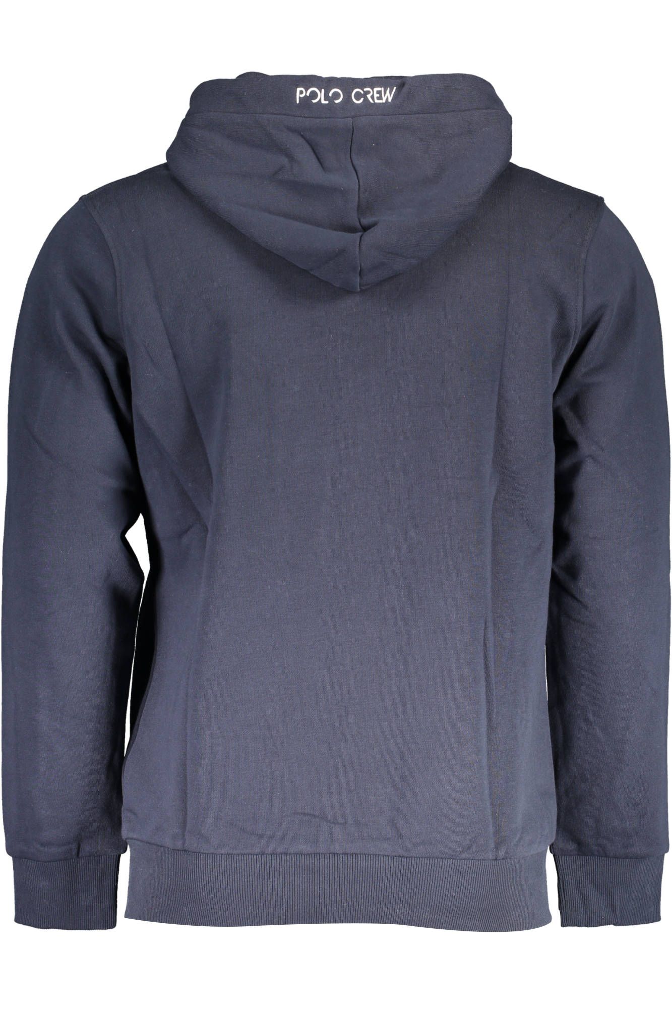 Chic Blue Hooded Cotton Sweatshirt