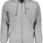 Elegant Gray Cotton Hooded Sweatshirt